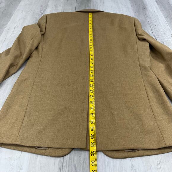 Andrew Fezza 2 Button Light Brown Tan Basic Suit Blazer Sports Coat 42R - Picture 11 of 11